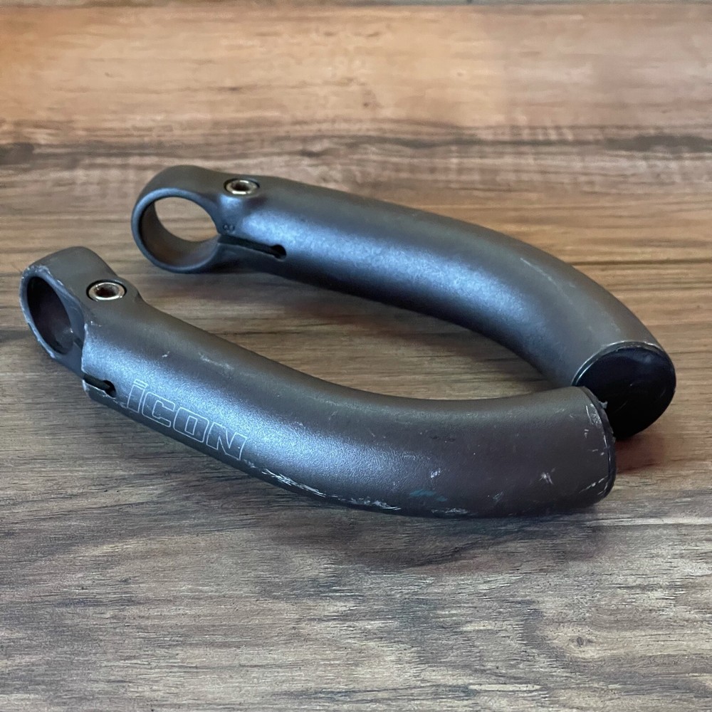 Icon Trek Gray Anodized Bar Ends Oversized Short Bend