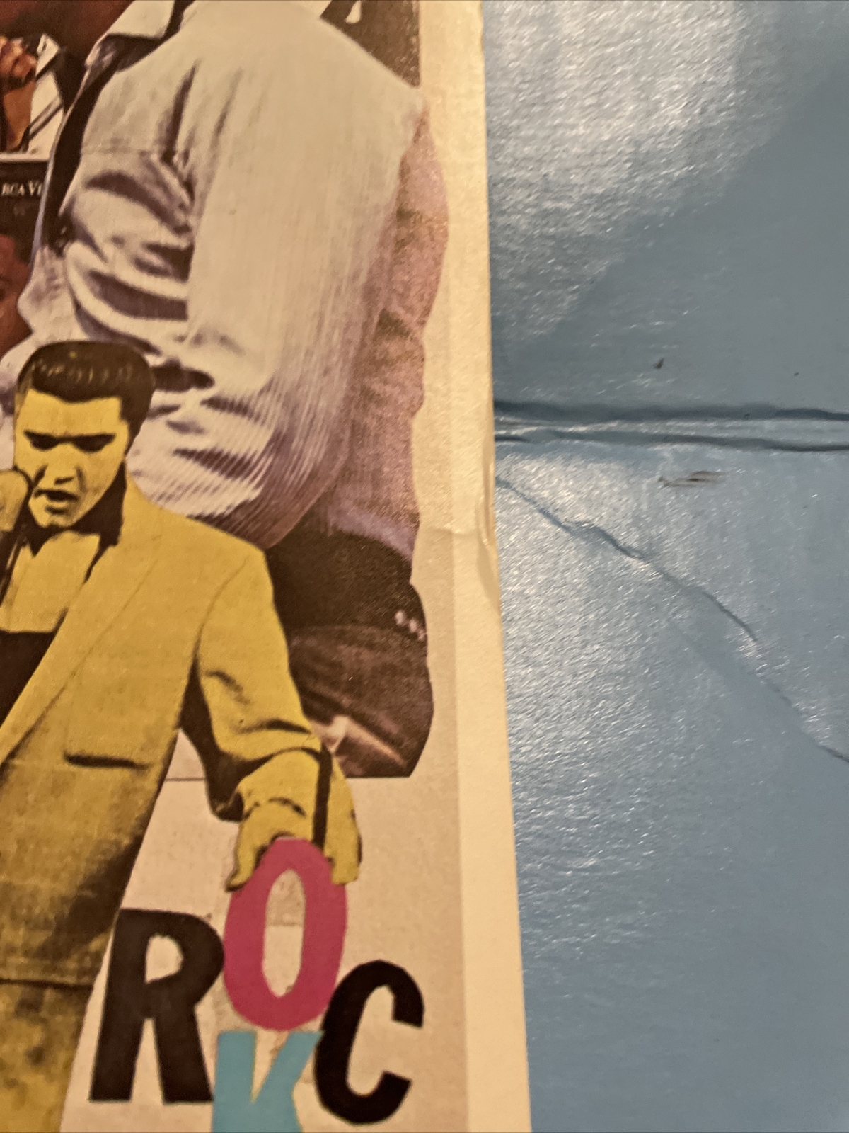 S8 Rare Elvis Presley Collage Poster 1977 Rock Original King Dajalu 28 X 21.5