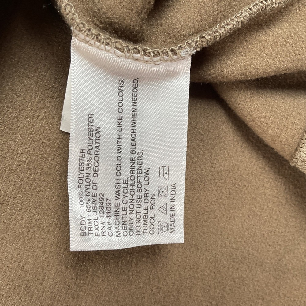 Greg Norman Pullover Mens Medium Tan Excellent Quarter Button Mock Neck Sweater