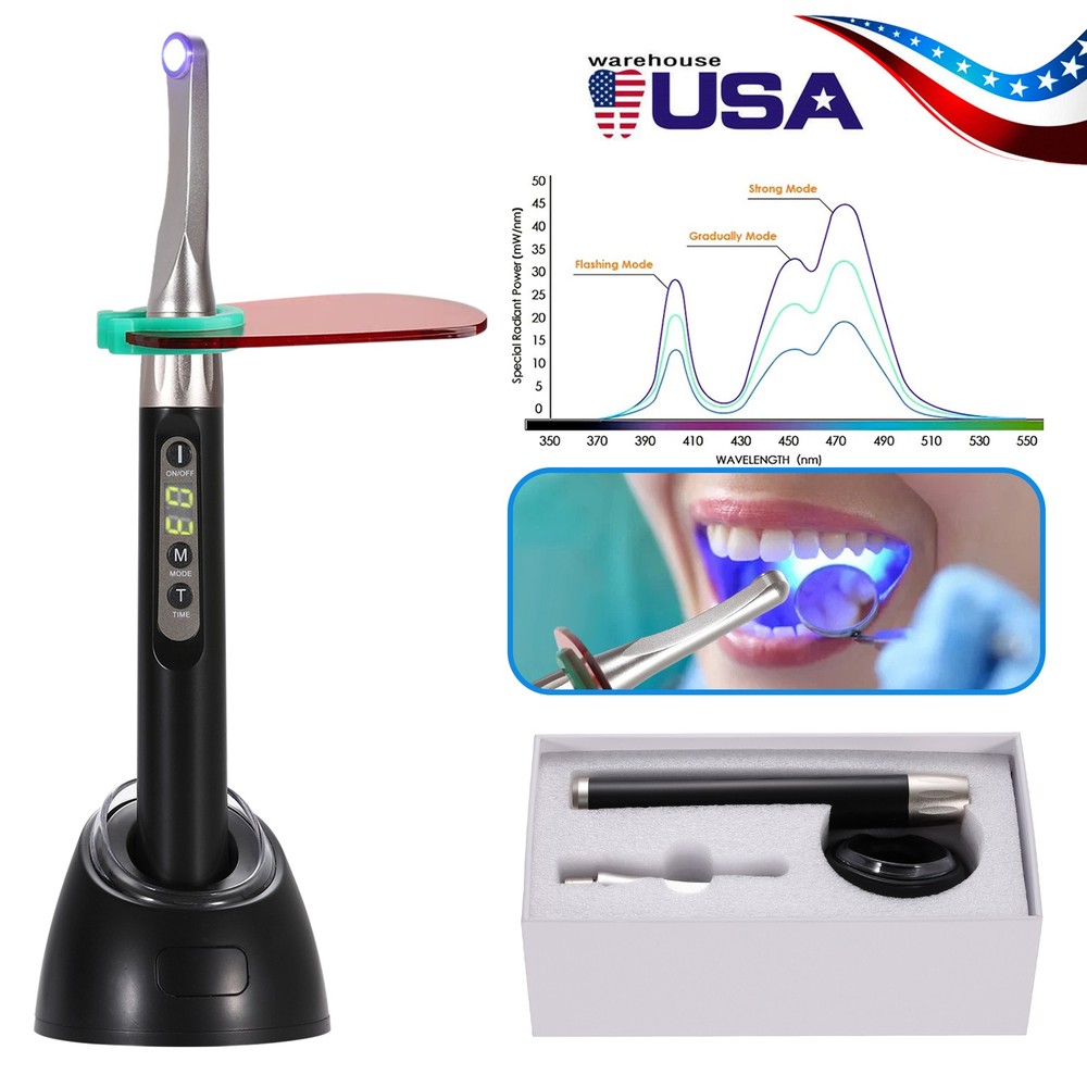 iLED II Dental Curing Light Lamp Wireless 1 Second Curing 2500mw/c㎡