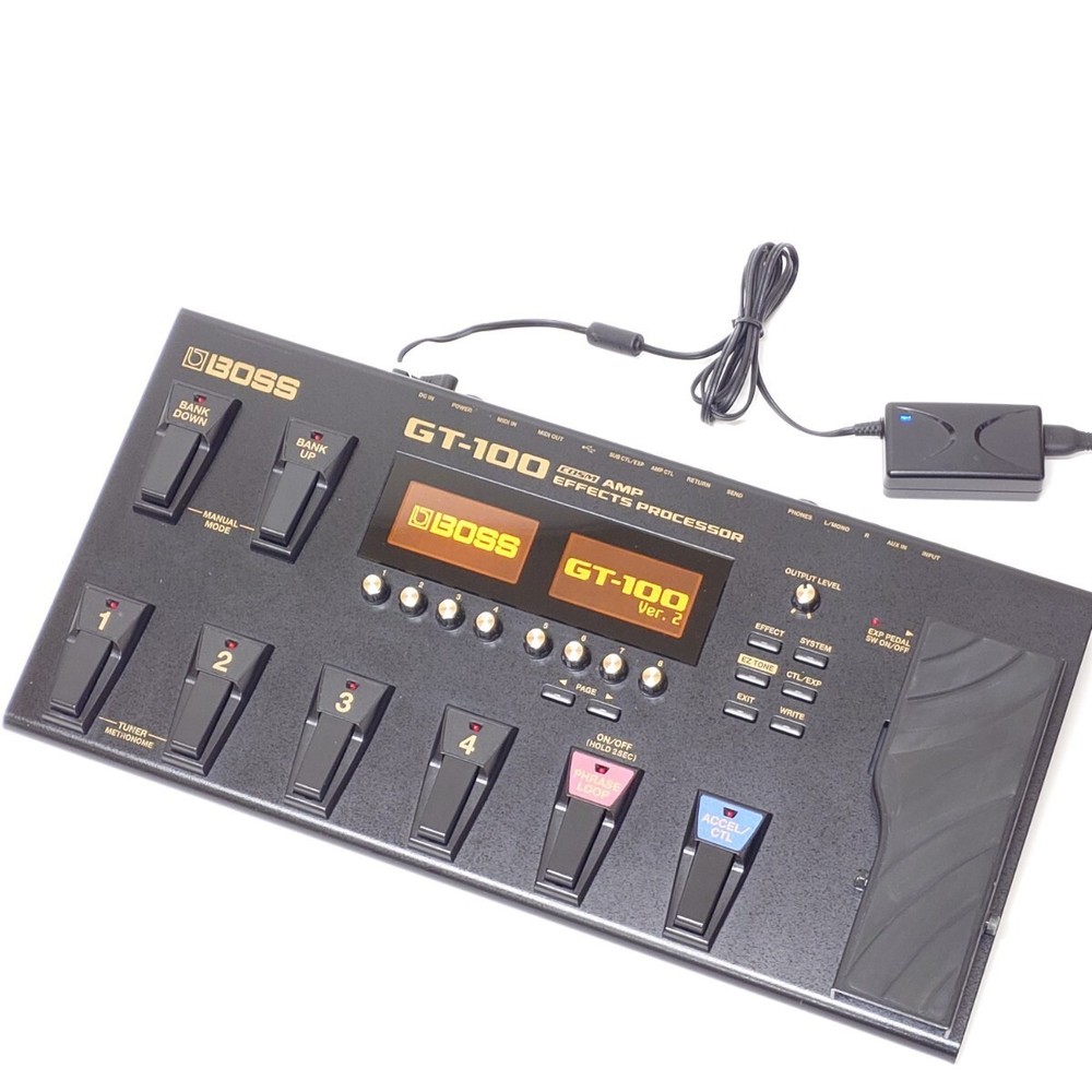Boss GT-100 ver.2 Multi-Effects Processor Guitar Effect Pedal w/case, box Tested