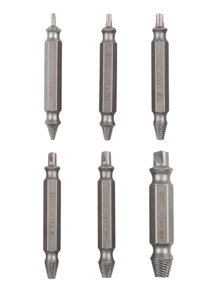 Damaged Screw Extractor Parts Replace 6PCS Speed Out Drill Bits Tool New