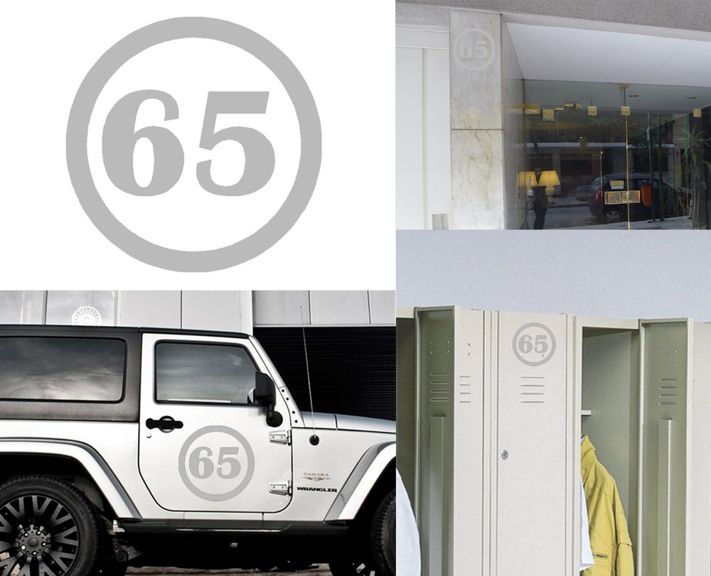Number 65, Sticker Vinyl Version v1c