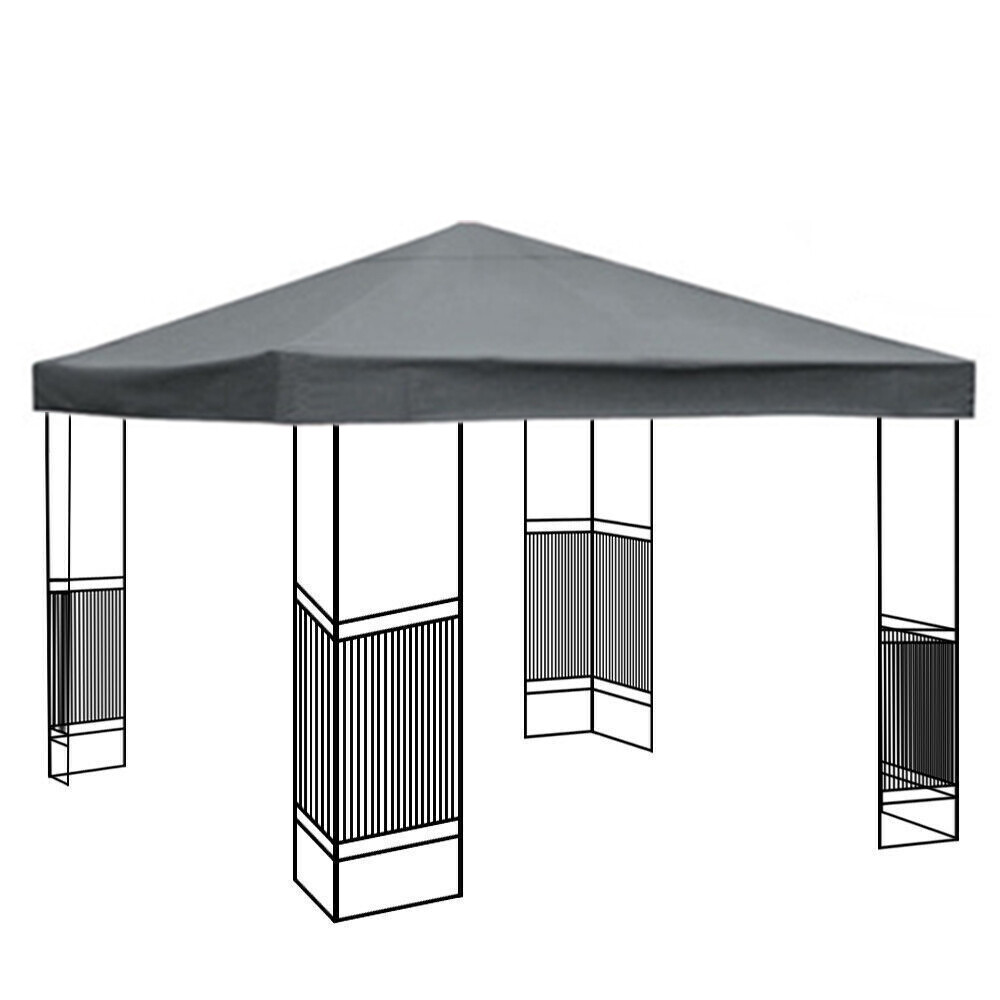 10'x10' Waterproof Gazebo Top Replacement Canopy 1 2Tier UV Sunshade Patio Cover