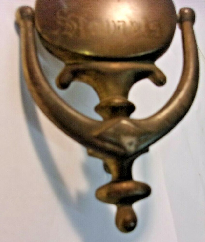 Solid Brass Door Knocker THINGS REMEMBERED Spain "The Stewarts" REDUCED