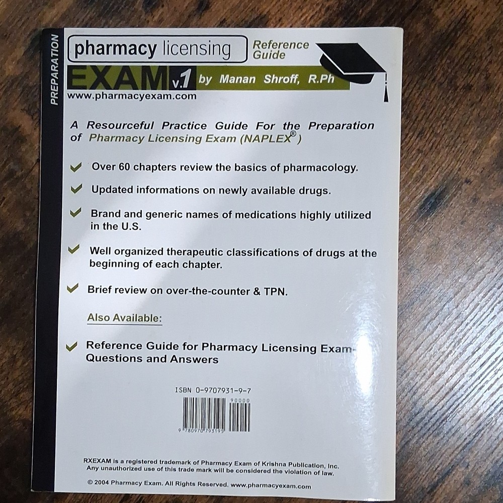 Manan Shroff Reference Guide Pharmacy Licensing Exam Theory v.1 Study Guide