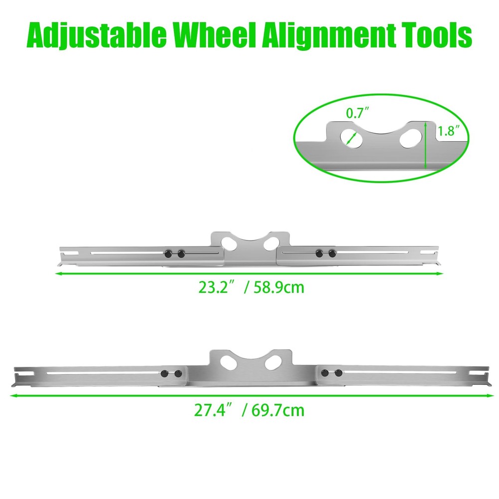 Ertuohg 2PCS Wheel Alignment Tool, Heavy Duty Toe Alignment Tool Plates, Fron...