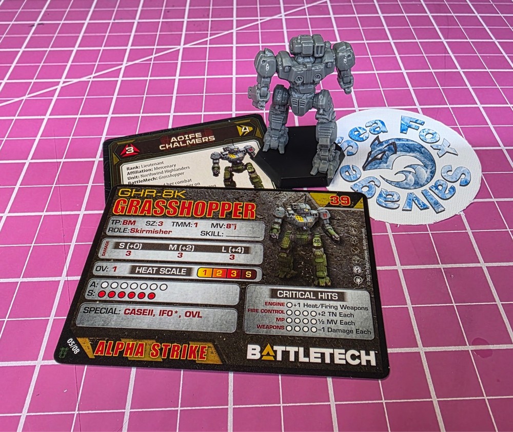 BattleTech Grasshopper Mech -- Northwind Highlander's Command Lance + Cards