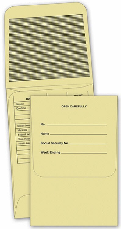 750 Payroll Envelope Qty 500 envelopes