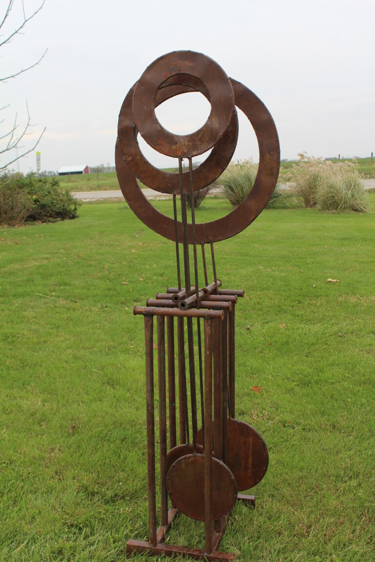 67" Tall Large Metal Yard Art Pendulum