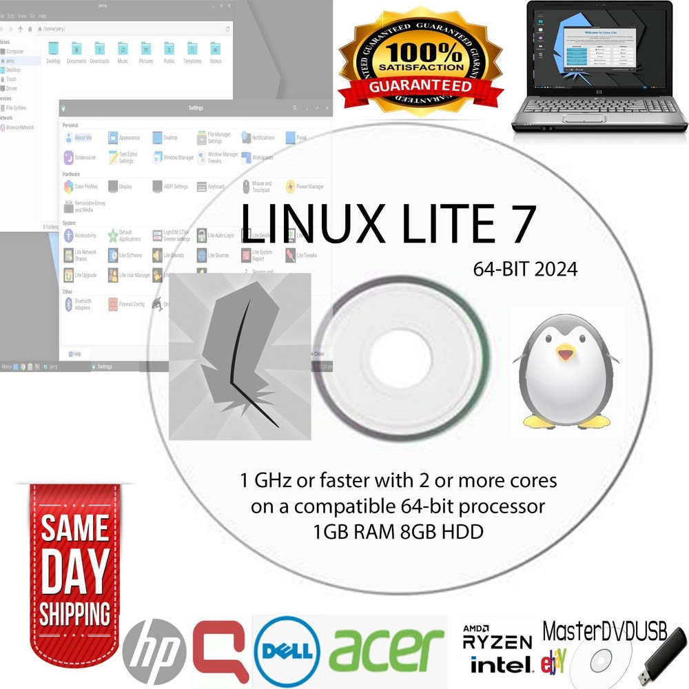 Linux Lite 7 64-Bit DVD - Lightweight Linux Operating System