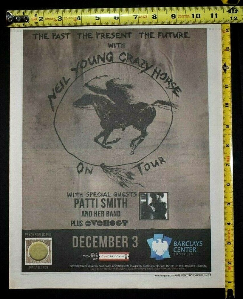 Neil Young 2013 Color Concert Ad Crazy Horse Tour Barclay Center NYC