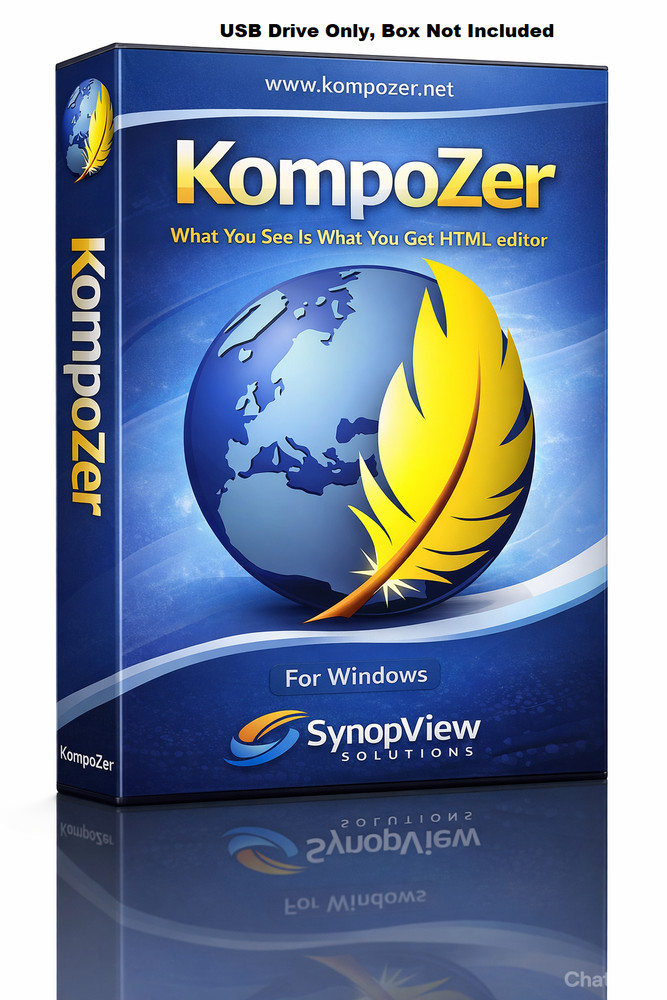 KompoZer Website Developer / Designer HTML Editing Software for Windows on USB