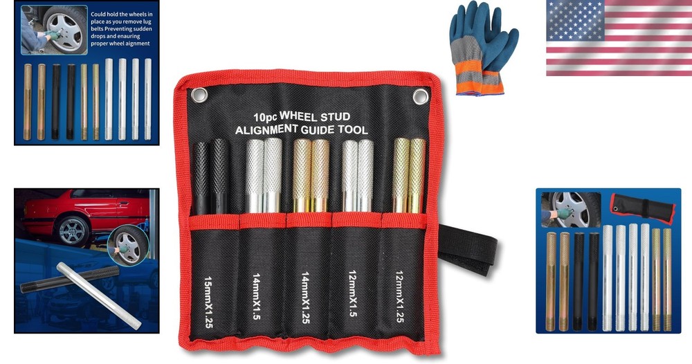 10-Piece Wheel Alignment Pin Guide - Essential Tool for Safe Tire Changes