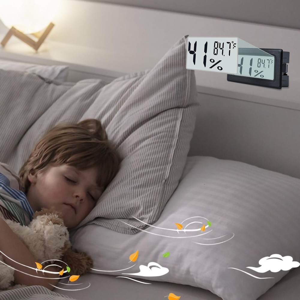 Mini Hygrometer Indoor Humidity Meter Thermometers 6 Pack...