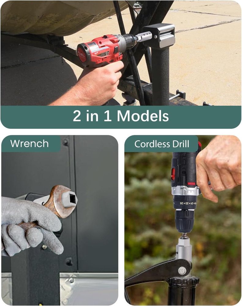 Trailer Jack Drill Adapter with Cordless Drill RV Jack Drill Adapter