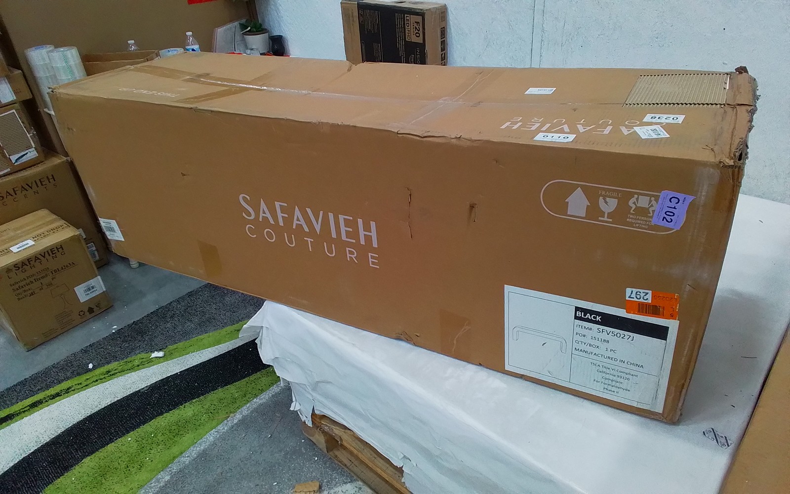 Safavieh CARALYNN UPHOLSTERED BENCH, Reduced Price 2172772728 SFV5027J