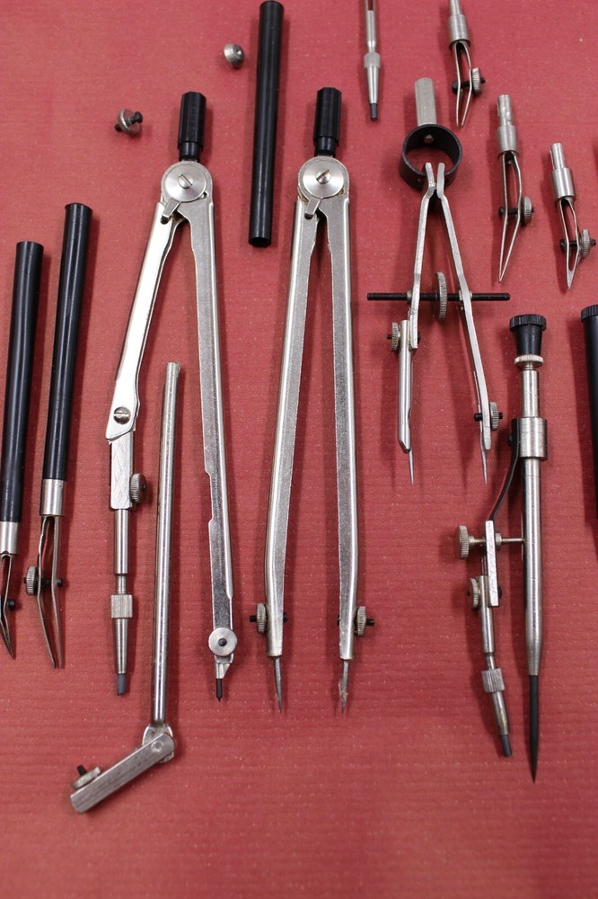 Vintage Soviet Drafting Compass Tools Drawing Instruments Without Box