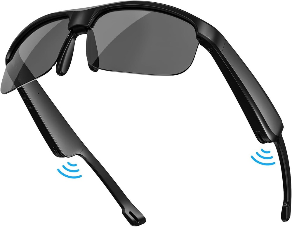 Smart Glasses, Polarized Bluetooth Sunglasses with Speaker, Voice Assistant, Ope