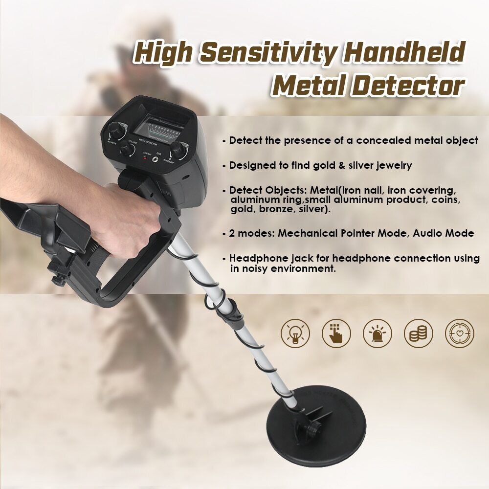 LCD Metal Detector , Deep-Sensing Hunter for Multi-Purpose & Treasure Digging
