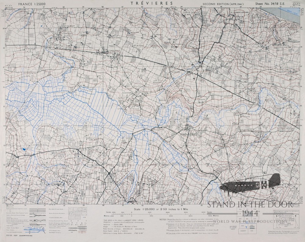 WW2 Normandy map D-Day map 5, 6, 7 Omaha Beach