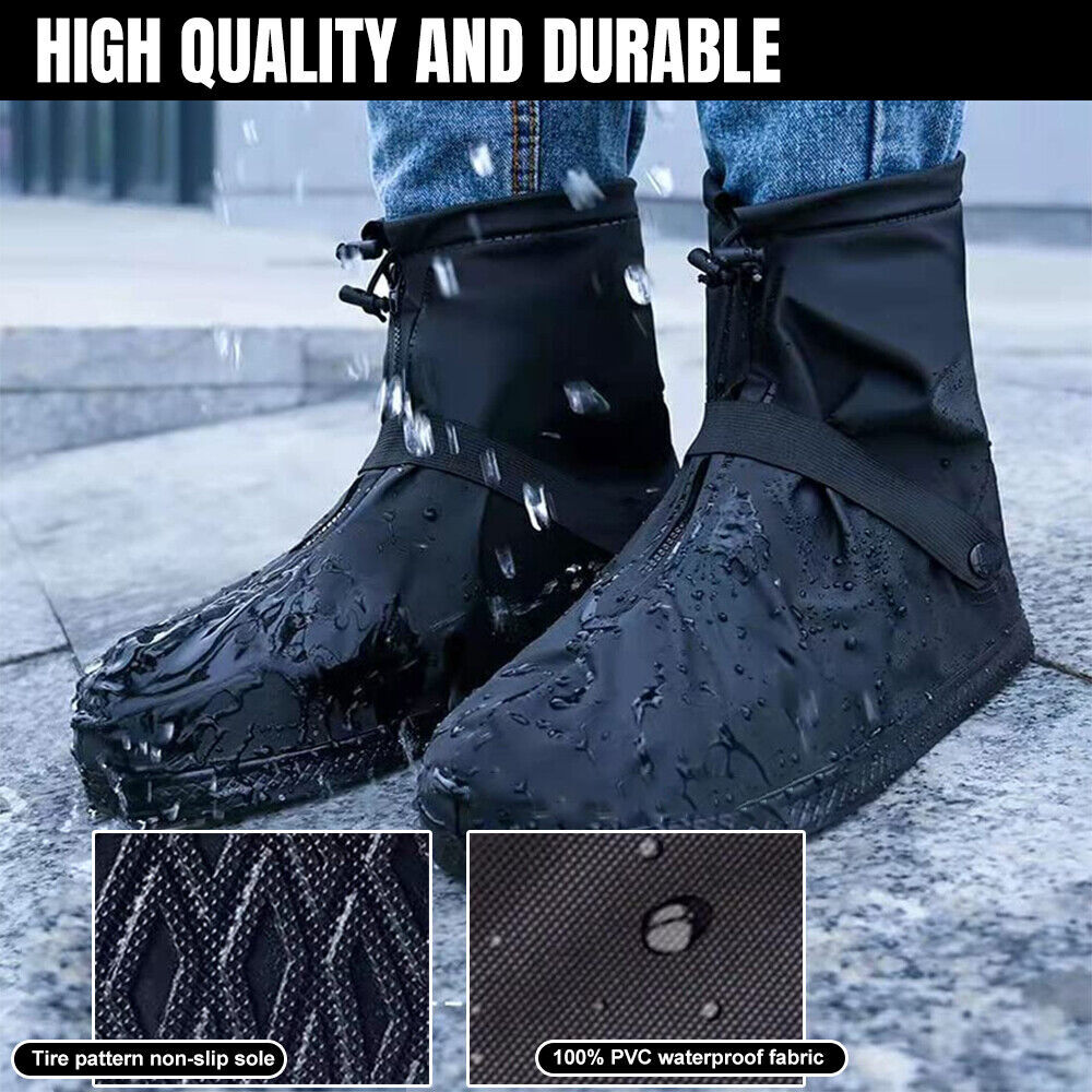 Anti-slip Silicone Rain Shoe Covers Reusable Waterproof Shoes Cover Protector
