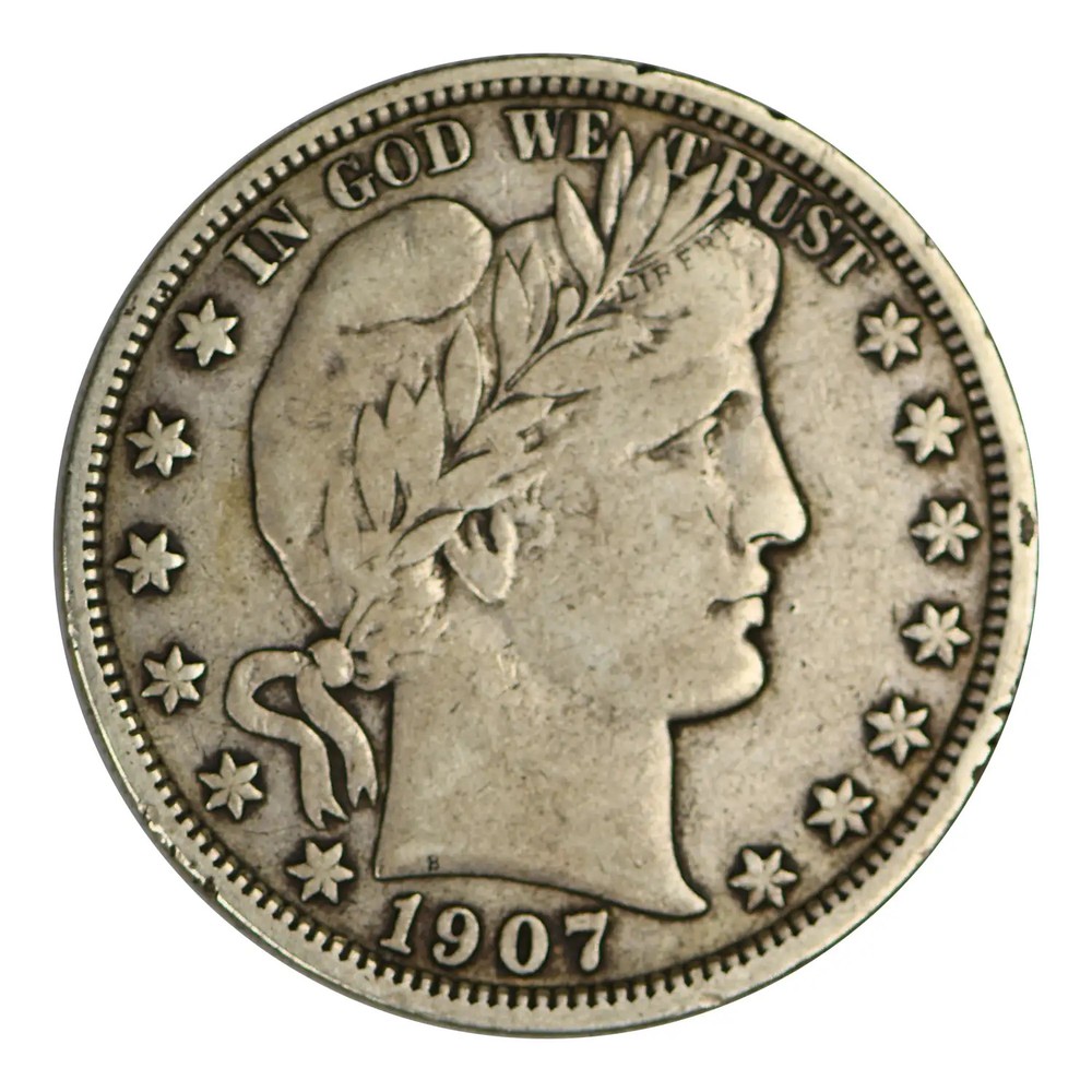 1907-D Barber Half Dollar Very Fine Condition