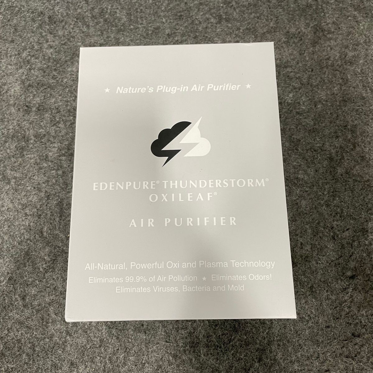 EDENPURE A6030/B Thunderstorm Oxileaf Plug In Air Purifier 110-120VAC 60Hz 5VDC