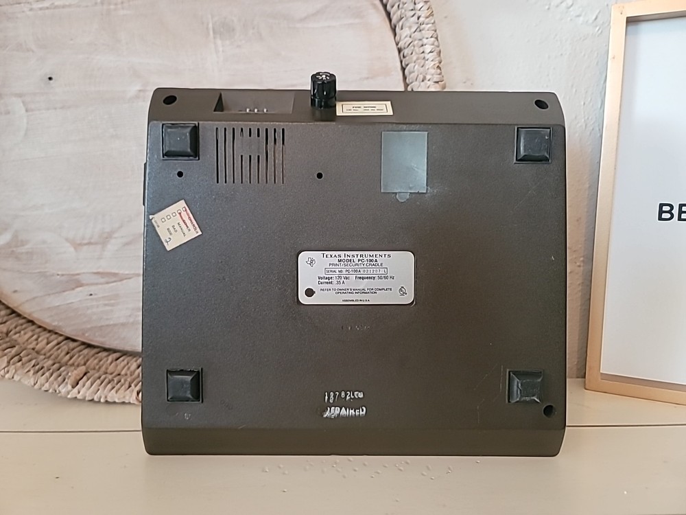 Texas Instruments PC-100C Thermal Print Security Cradle & Thermal Paper