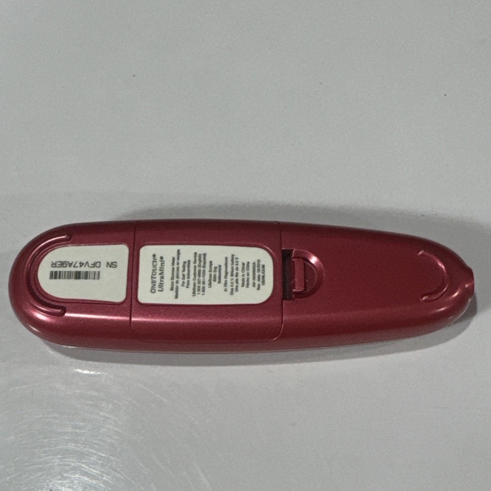 OneTouch UltraMini Glucose Meter Kit w/ Case & Lancing Device Used
