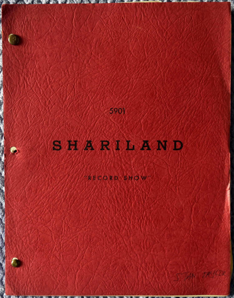 1959 Shariland " Record Show " Original Screenplay Script