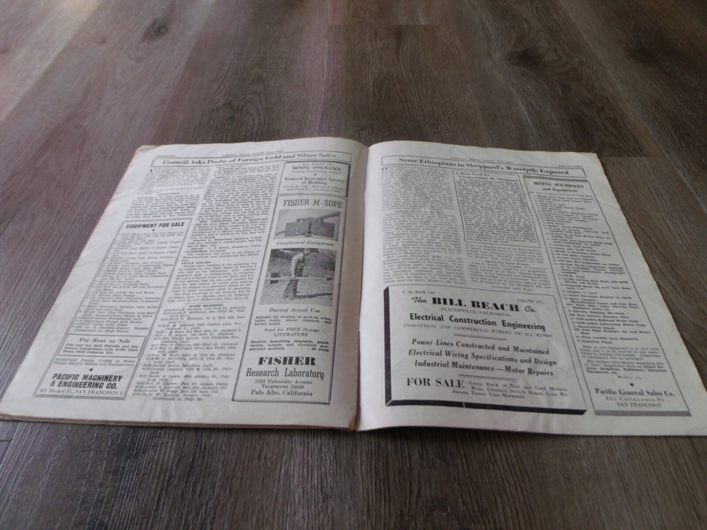 VINTAGE JUNE 1946 CALIFORNIA MINING JOURNAL