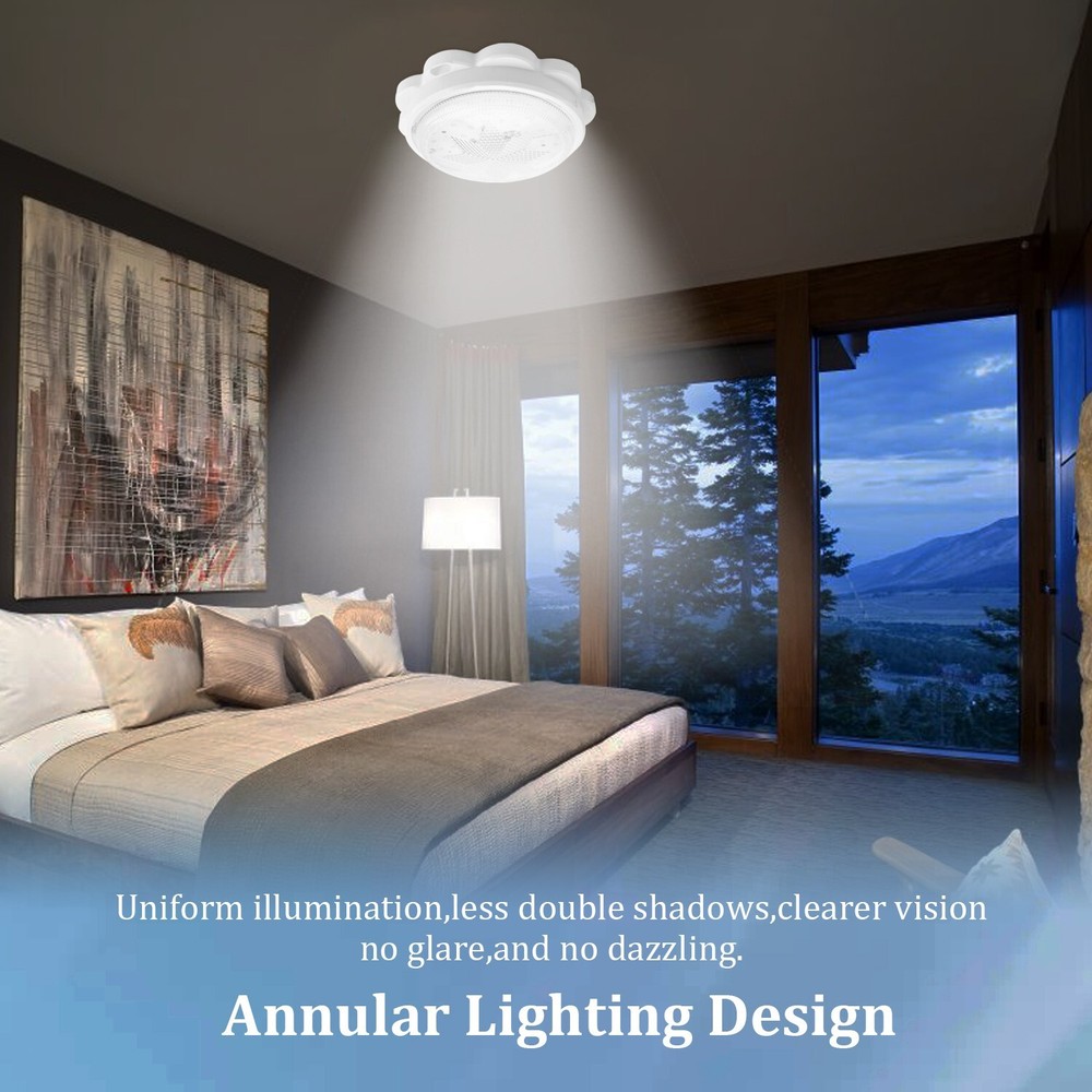 LED Ceiling Light Solar Panel Remote Control Pendant Lamp Indoor Corridor Garden