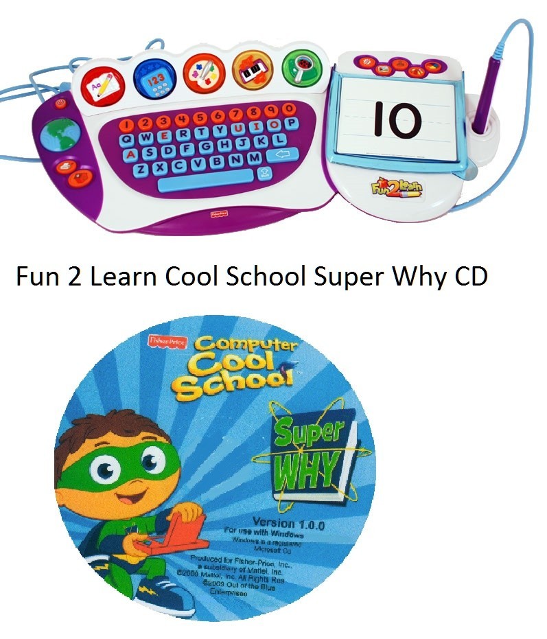 Fisher Price Fun 2 Learn Computer Cool School Software Super Why Game CD