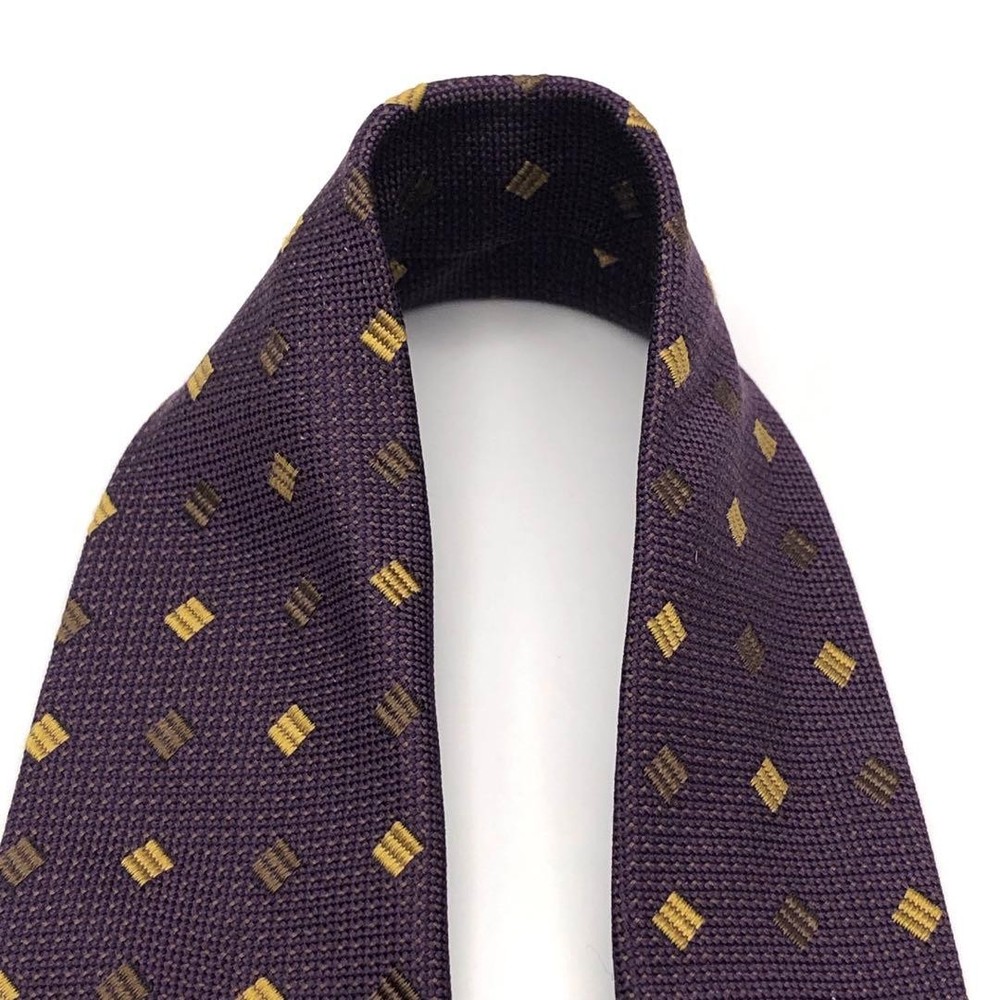 WAKO Wako tie fine pattern purple yellow