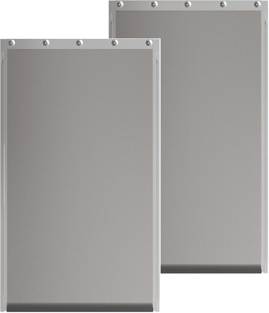2PACK Large Dog Door Replacement Flaps with Screws - Pet Large, Gray