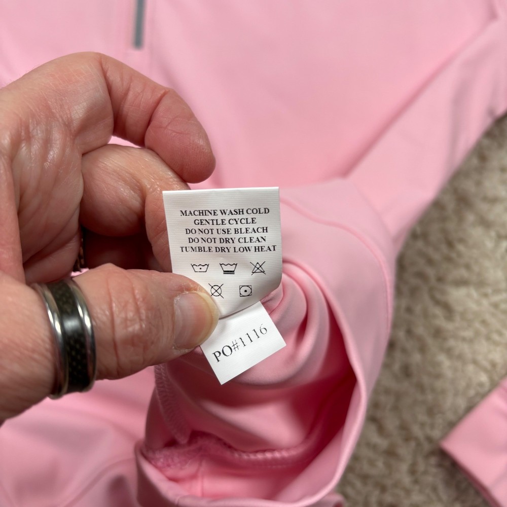 Straight Down Patron 1/4 Zip Men Medium Pink NEW Performance Pullover Golfcore