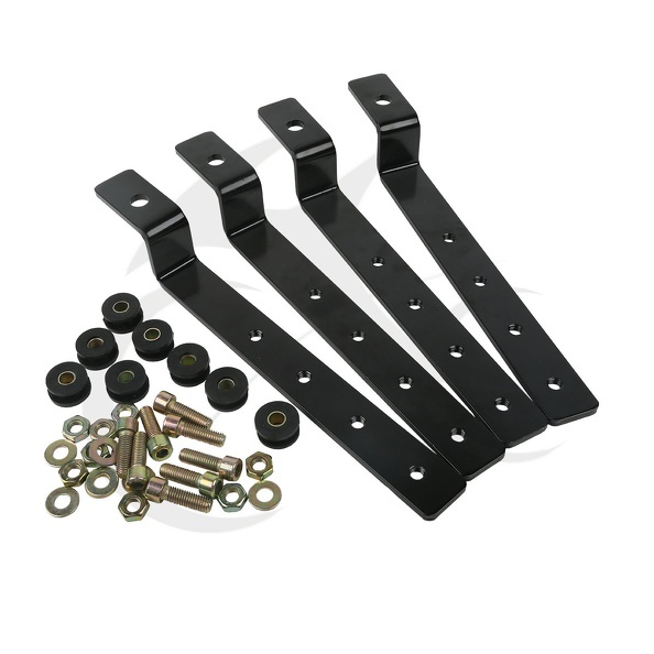 Universal Black Hard Saddlebag Support Bars Mounting Bracket Kit Fit For Harley