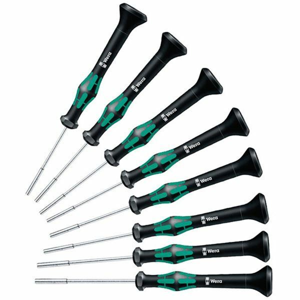 Wera 345279 3/32" - 1/4" 8 Pc Kraftform Precision Nutdriver Set