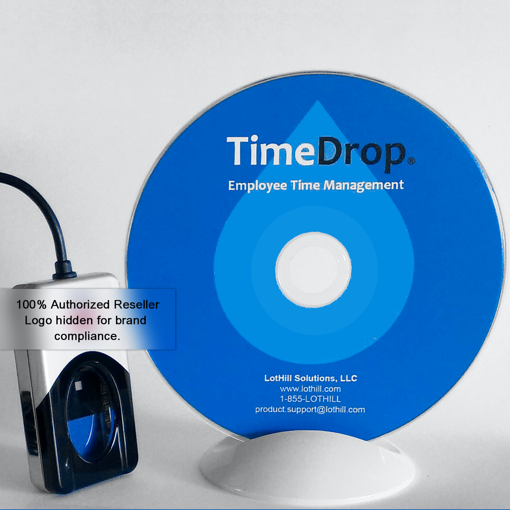 Time Clock Software & 4500 Series Biometric Fingerprint Scanner Reader, TimeDrop