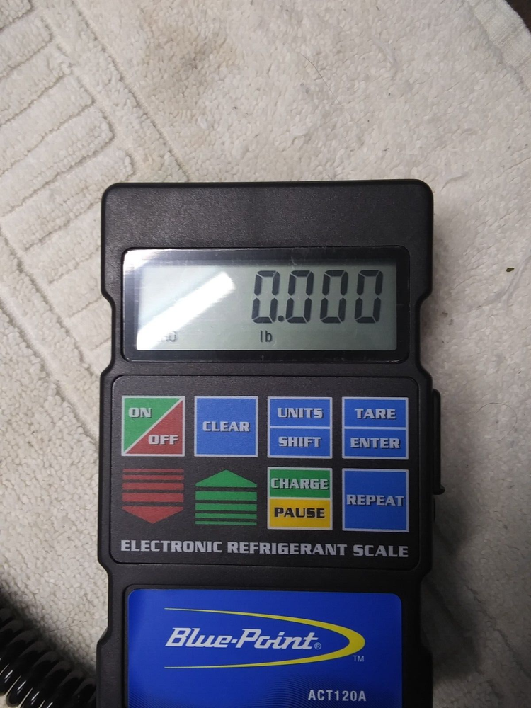 Blue Point Portable Electronic Refrigerant Scale ACT120A Mint A/C Charging Tool