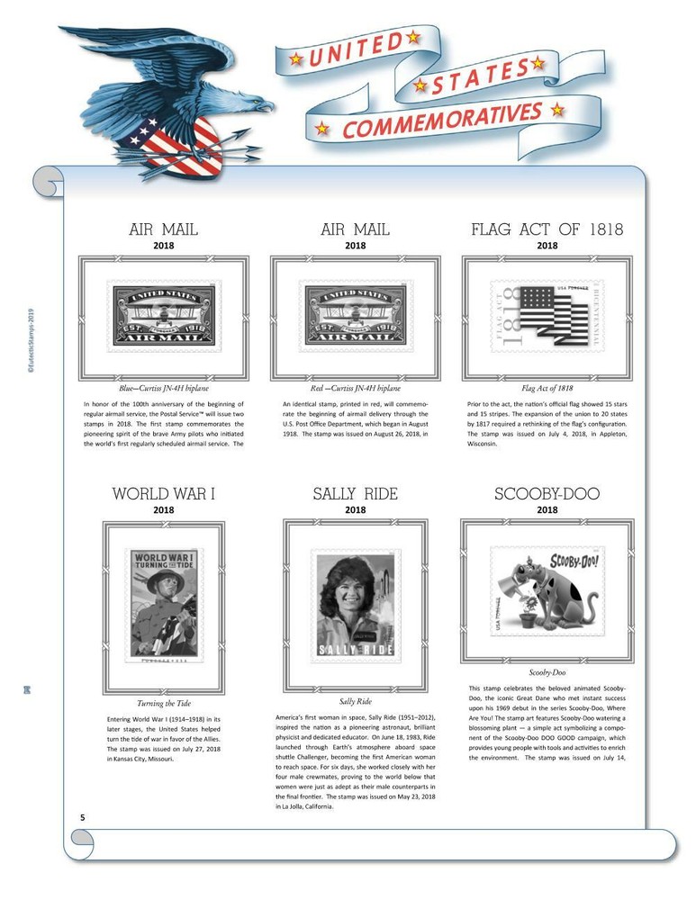 2018 U.S. Commemorative Singles COMPLETE Supplement (White Ace Alternative)