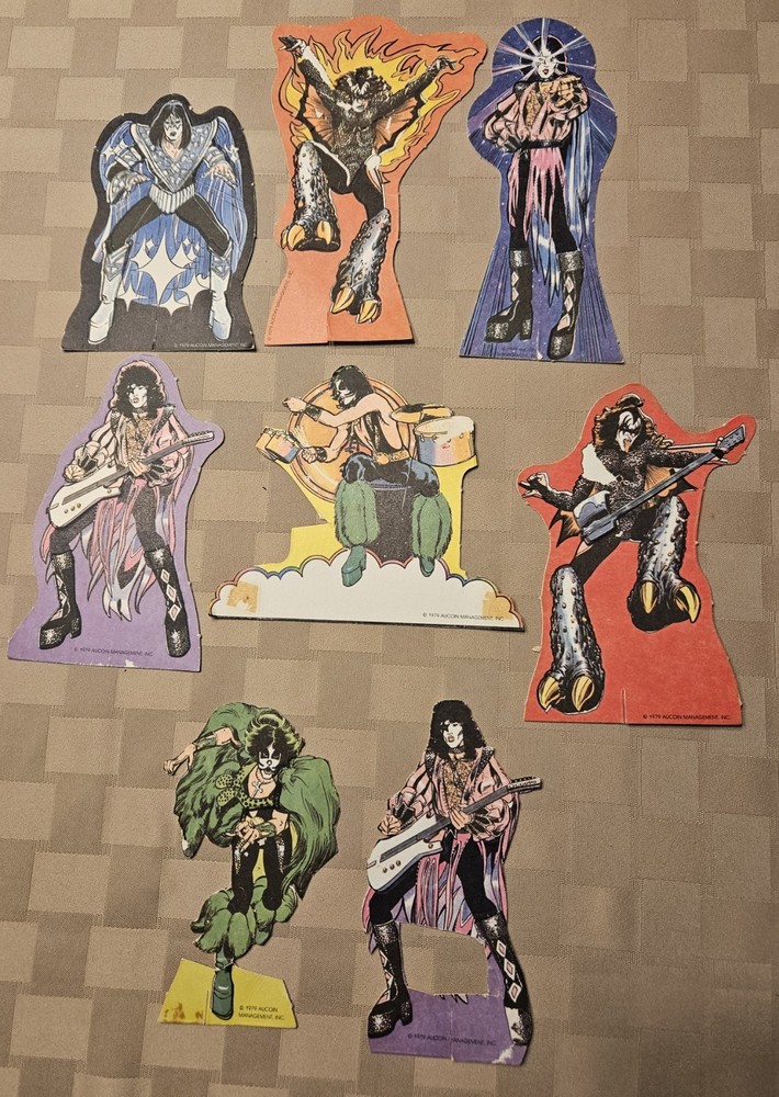 KISS RUB 'N PLAY MAGIC TRANSFER SET BY COLOFORMS 1979 AUCOIN FIGURES ONLY