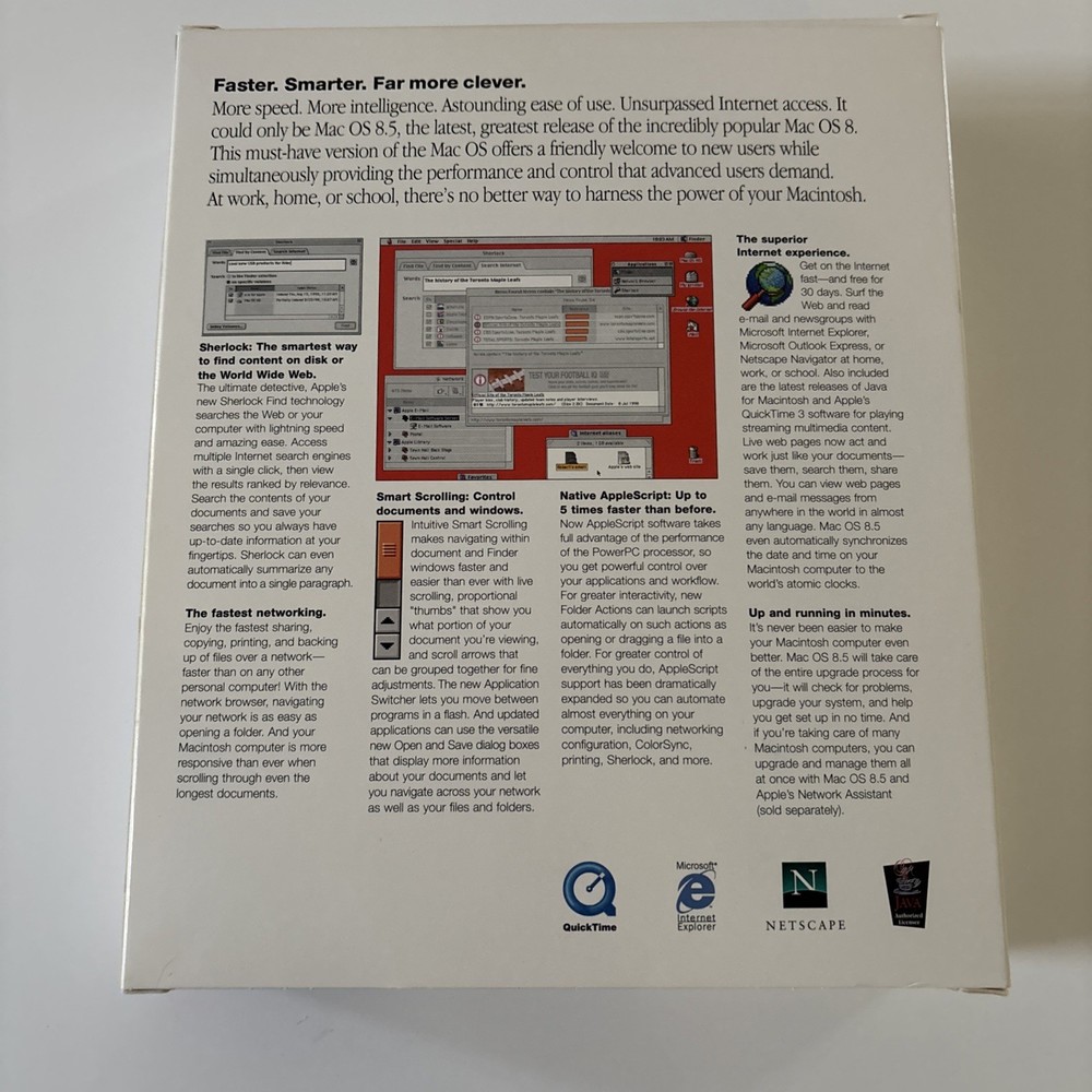 Apple Mac OS 8.5 (1998) Operating System CD-ROM w/ Retail Box