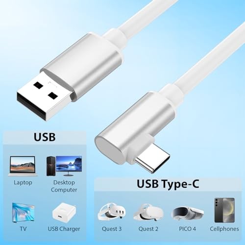 Link Cable 16FT for PCVR Compatible with Meta Oculus Quest 3S Quest 3 2 Pro