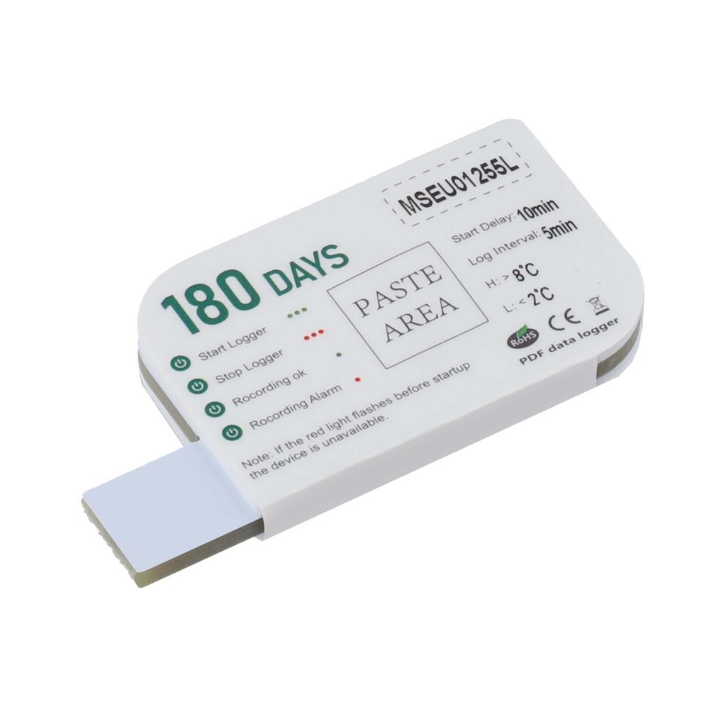 USB Data Logger Temperature IP67 Waterproof 180 Days Alarm Notification