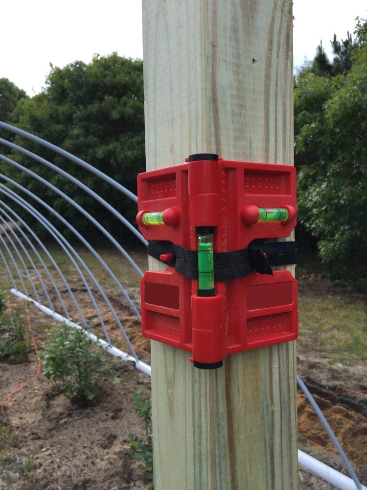 2 Pack Folding Magnetic Post Level for Pipe, and Beams Leveling Red