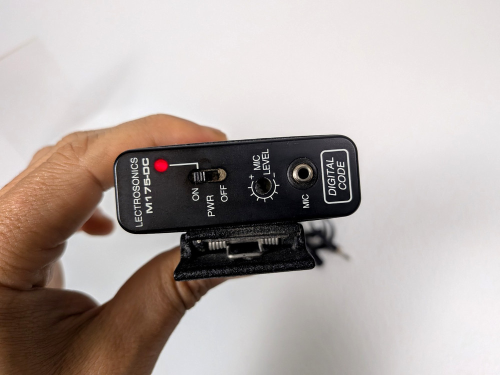 Lectrosonics M175-DC Wireless Beltpack Transmitter & M119MC Microphone NICE