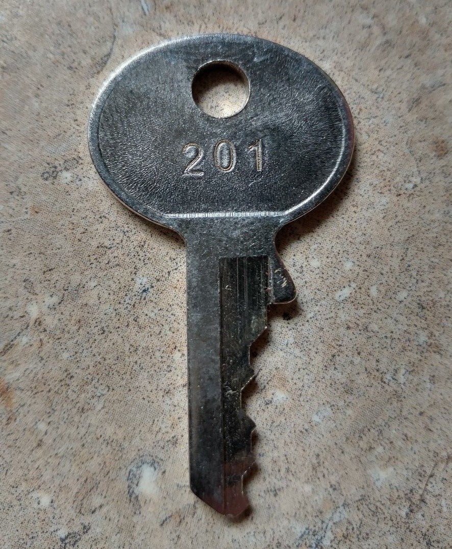 M-S 201 Key for EP-125, EP-127 MS Cash Drawer MR201 Fits NCR 2168-K003