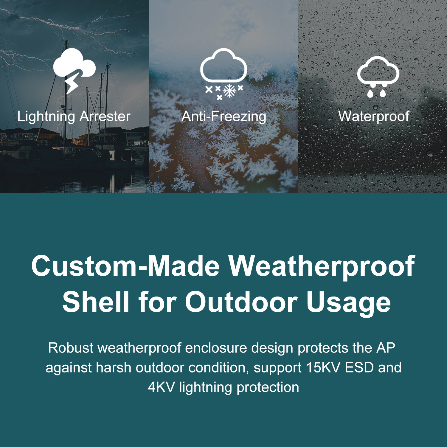 N300 Outdoor WiFi Range Extender Wireless AP Router Internet Signal Booster